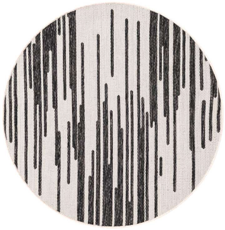 3' x 3' Easy-Clean Modern Indoor / Outdoor Round Rug