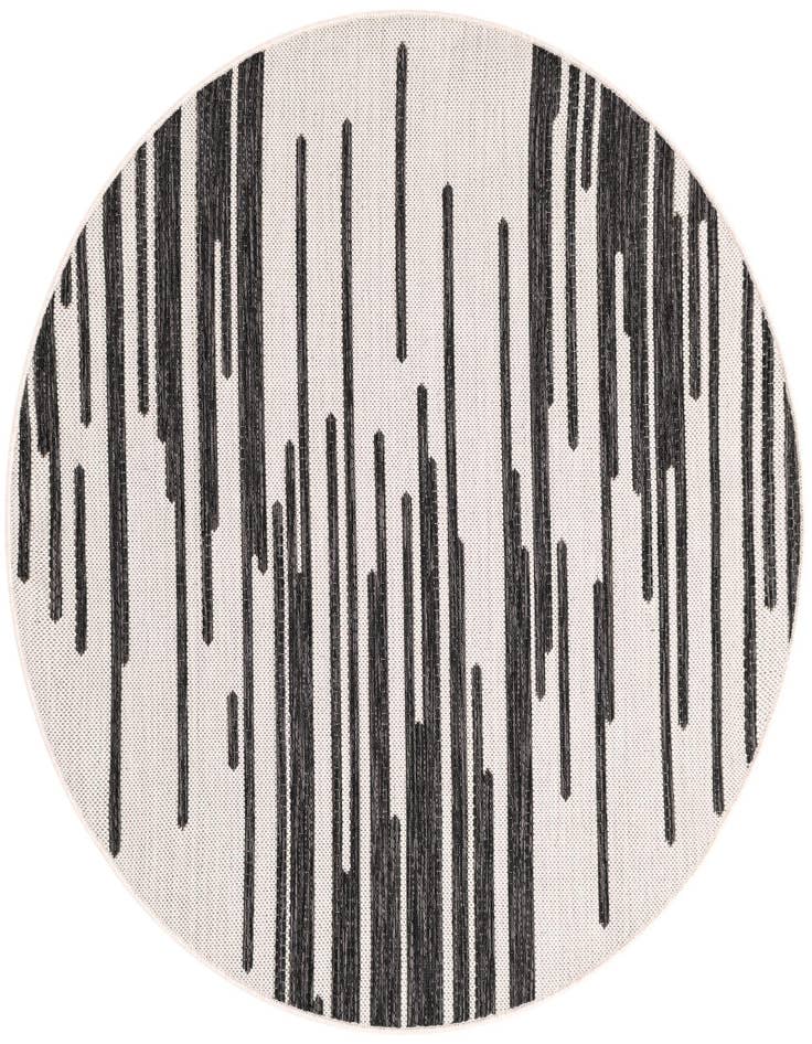 Detail image of 4' x 4' Easy-Clean Modern Indoor / Outdoor Round Rug