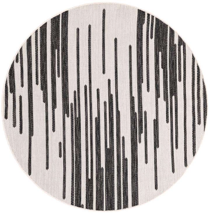 4' x 4' Easy-Clean Modern Indoor / Outdoor Round Rug