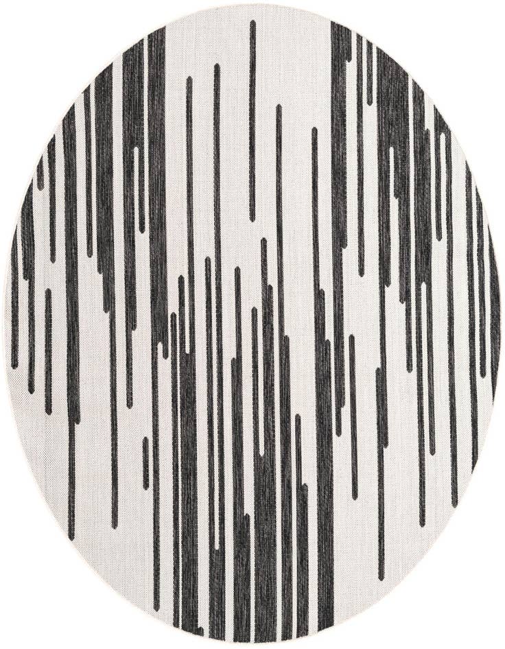 Detail image of 6' x 6' Easy-Clean Modern Indoor / Outdoor Round Rug