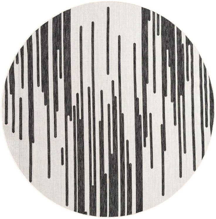 Detail image of 6' x 6' Easy-Clean Modern Indoor / Outdoor Round Rug