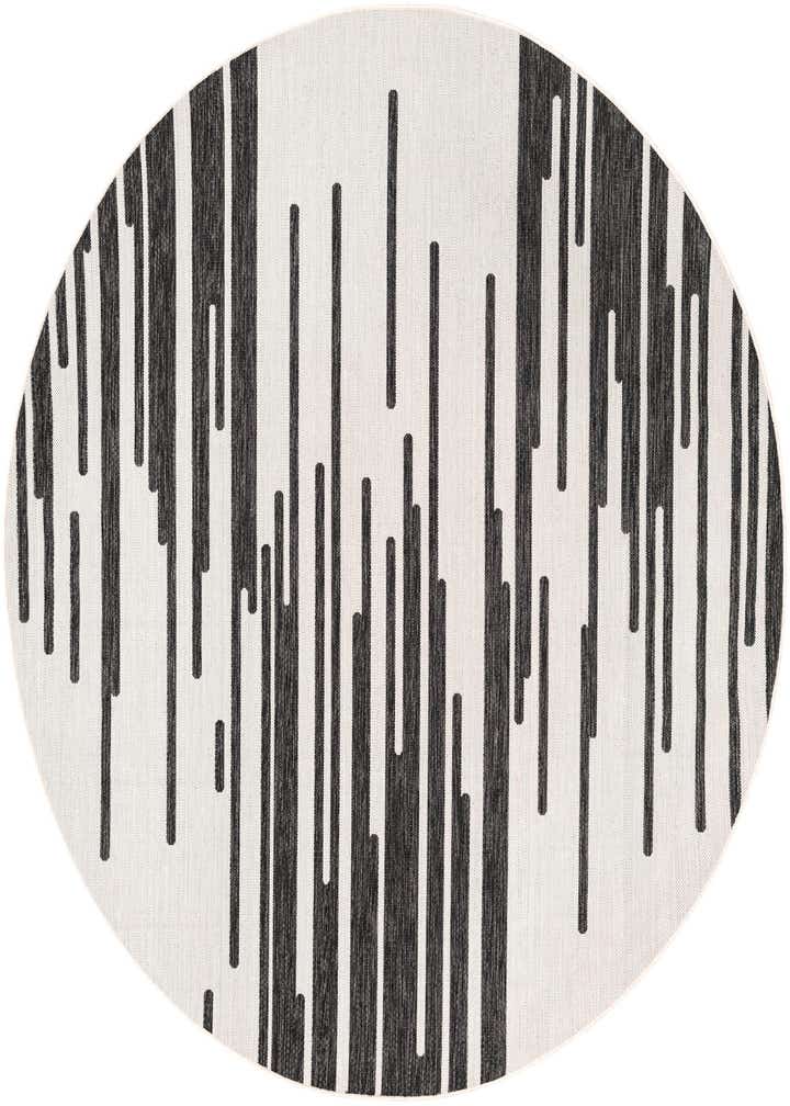 7' 10 x 7' 10 Easy-Clean Modern Indoor / Outdoor Round Rug