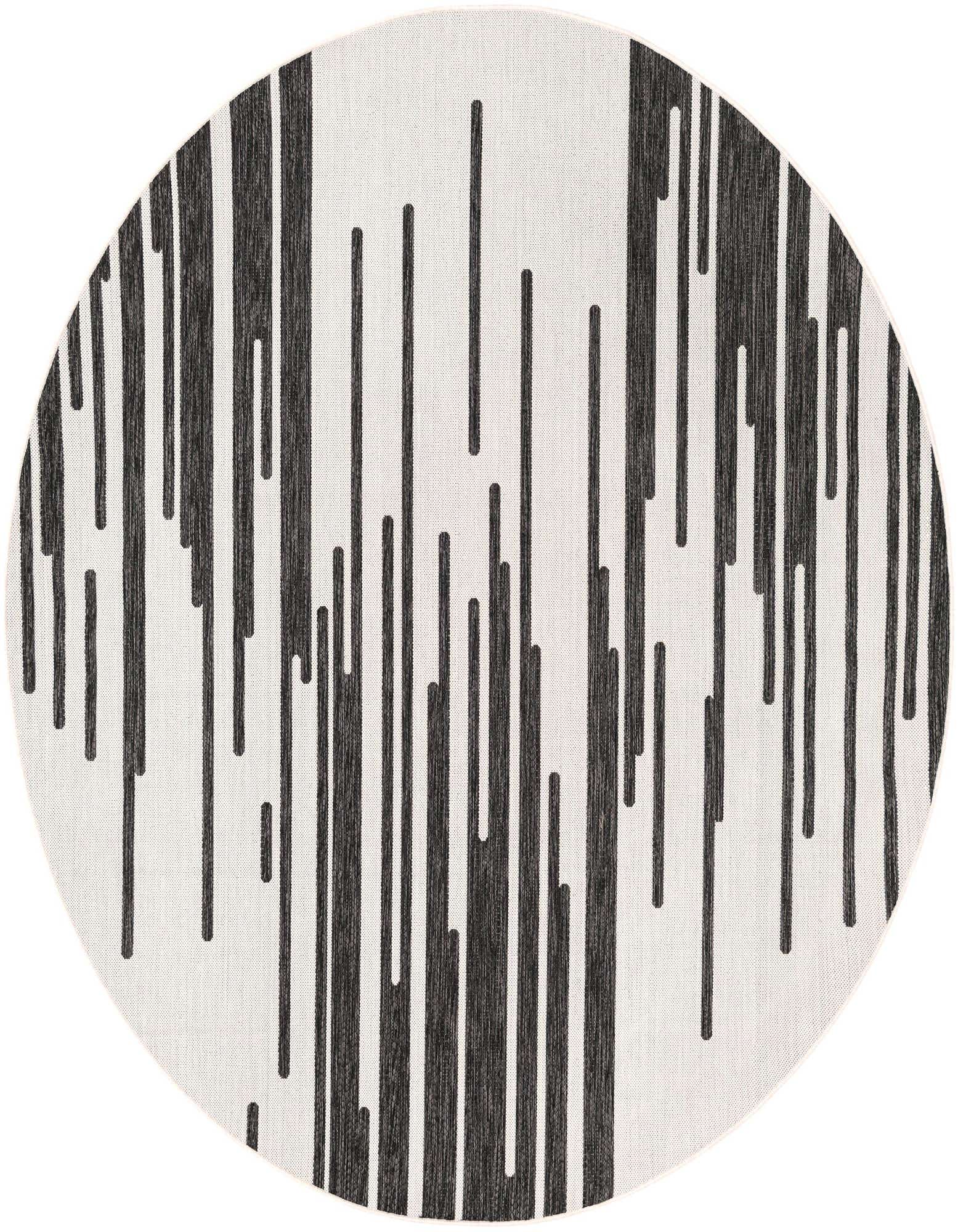 7' 10 x 7' 10 Easy-Clean Modern Indoor / Outdoor Round Rug