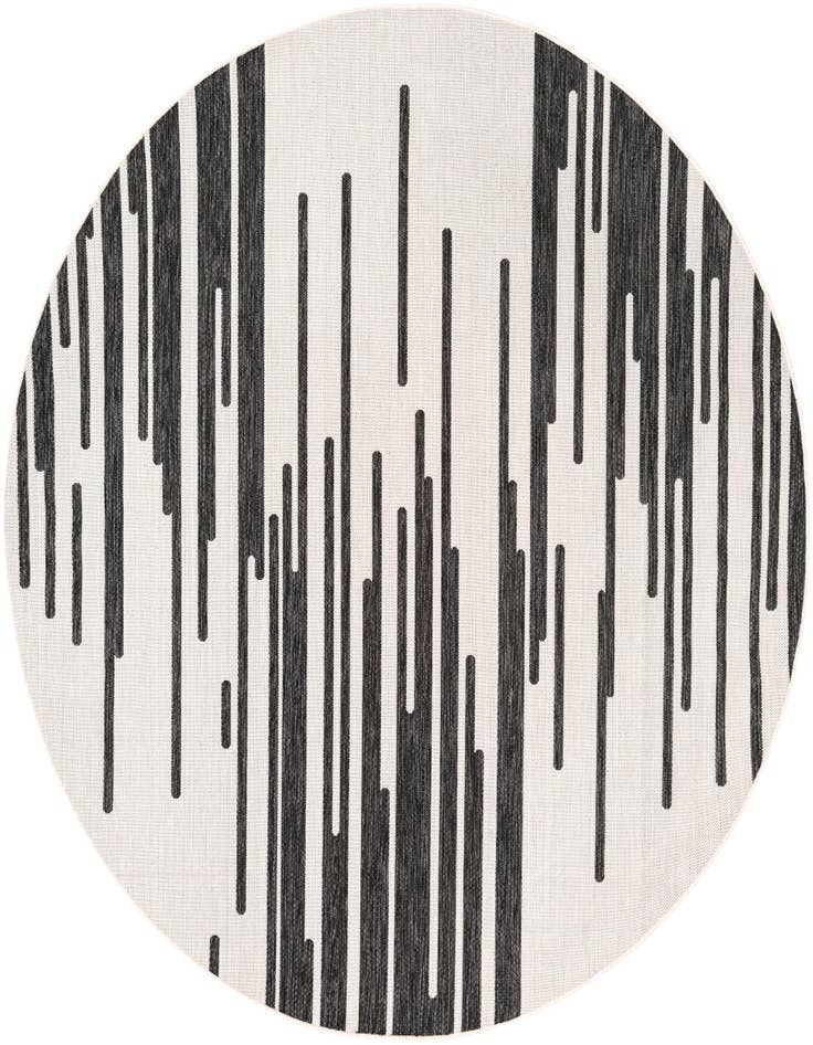 Detail image of 7' 10 x 7' 10 Easy-Clean Modern Indoor / Outdoor Round Rug