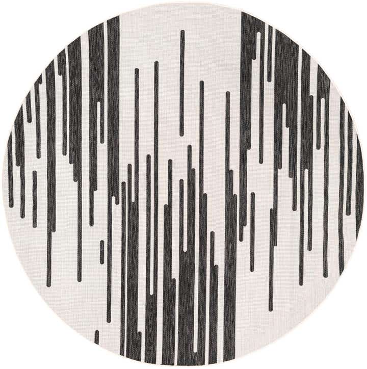 7' 10 x 7' 10 Easy-Clean Modern Indoor / Outdoor Round Rug