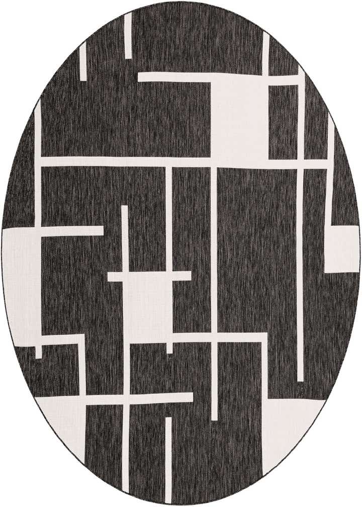 10' x 10' Easy-Clean Modern Indoor / Outdoor Round Rug