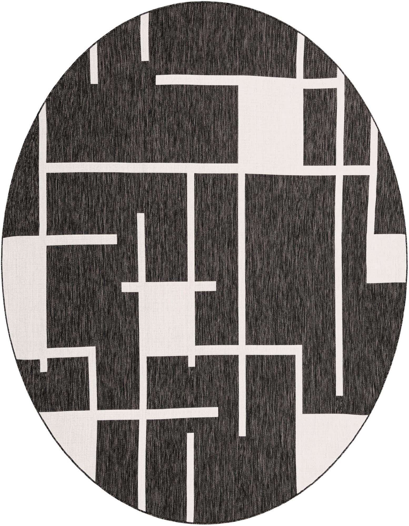 10' x 10' Easy-Clean Modern Indoor / Outdoor Round Rug