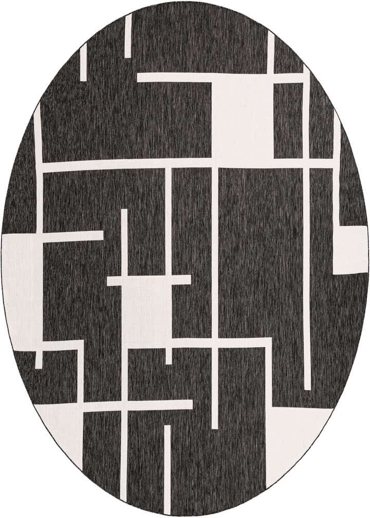 12' x 12' Easy-Clean Modern Indoor / Outdoor Round Rug