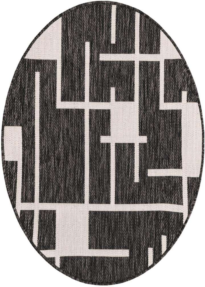 3' x 3' Easy-Clean Modern Indoor / Outdoor Round Rug