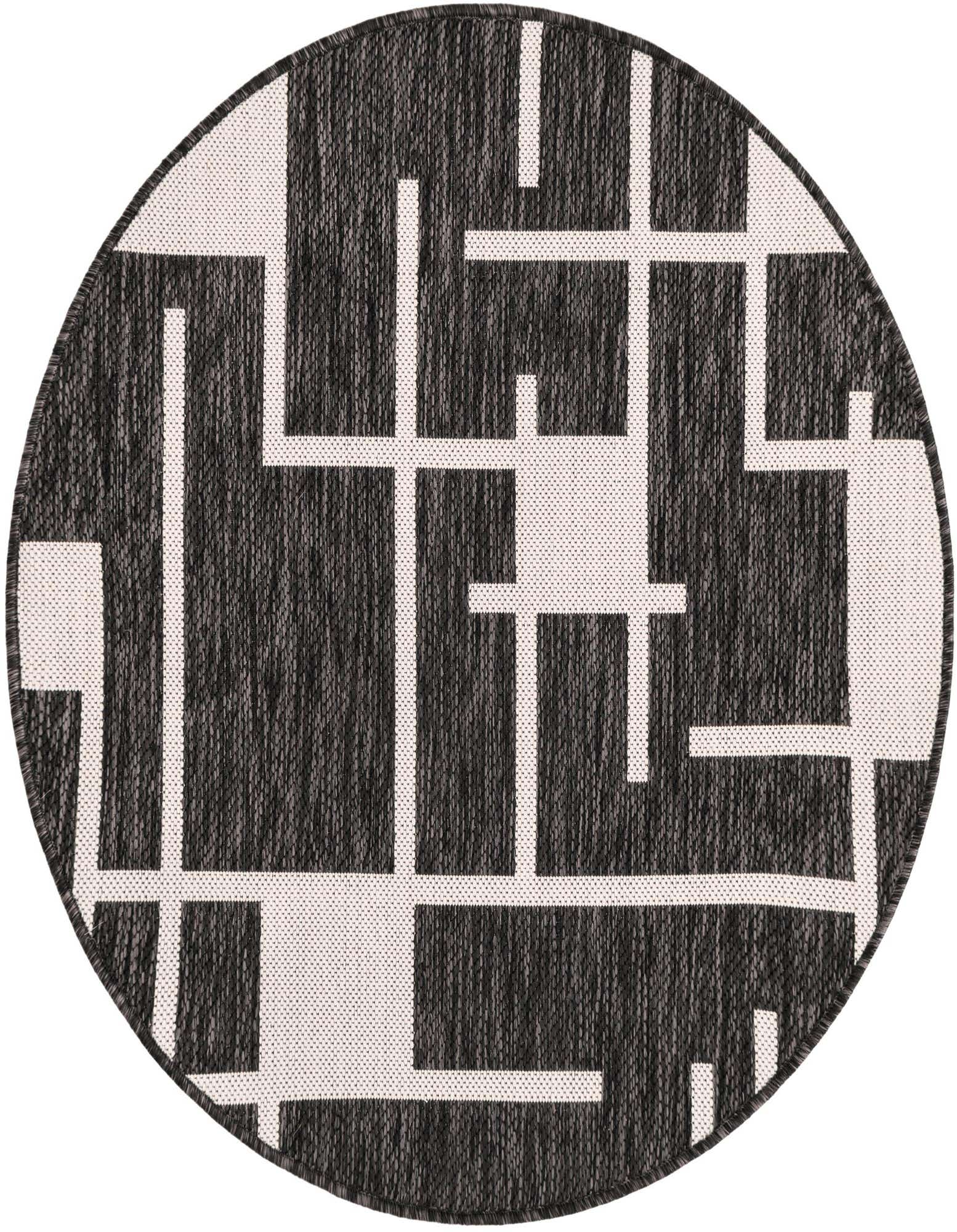 3' x 3' Easy-Clean Modern Indoor / Outdoor Round Rug