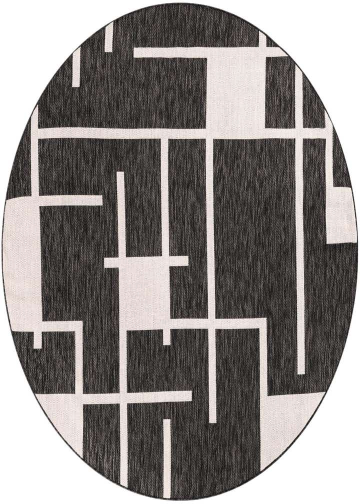 6' x 6' Easy-Clean Modern Indoor / Outdoor Round Rug