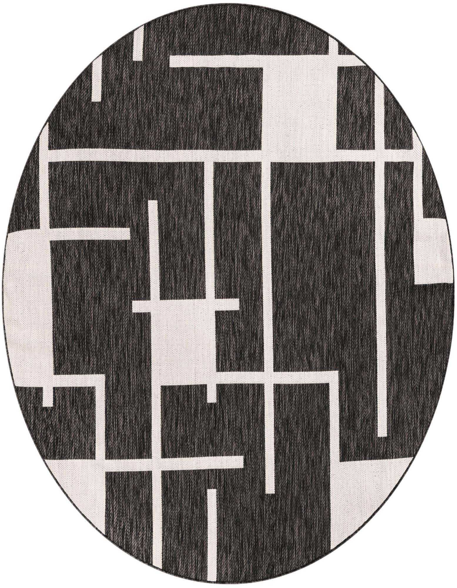 6' x 6' Easy-Clean Modern Indoor / Outdoor Round Rug