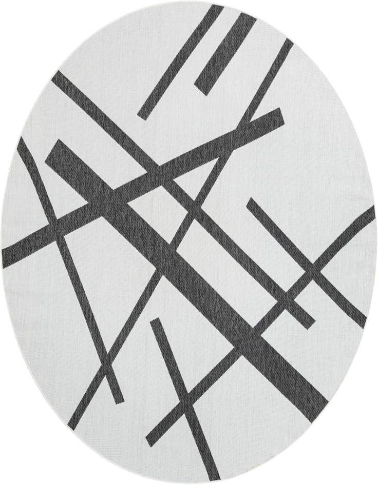 Detail image of 10' x 10' Easy-Clean Modern Indoor / Outdoor Round Rug