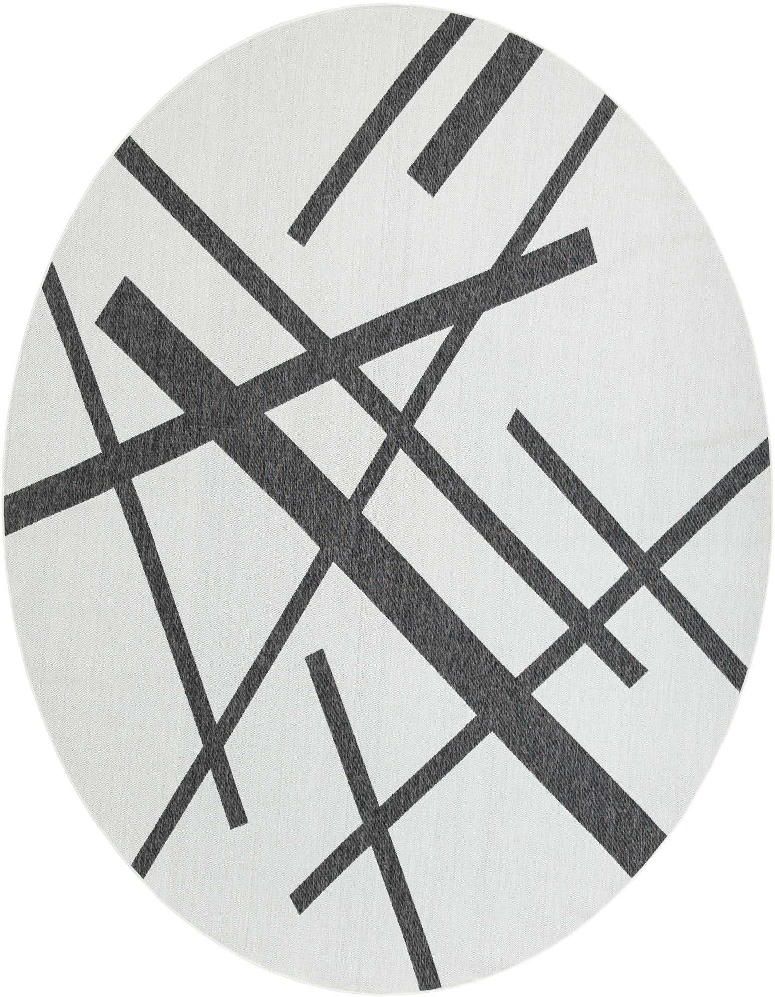 12' x 12' Easy-Clean Modern Indoor / Outdoor Round Rug