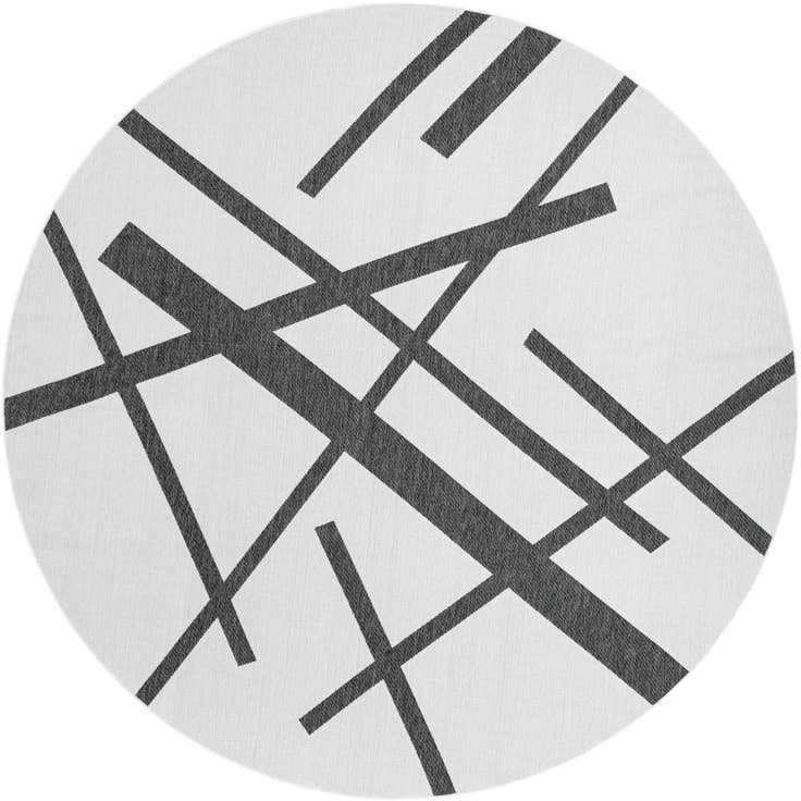 Detail image of 12' x 12' Easy-Clean Modern Indoor / Outdoor Round Rug