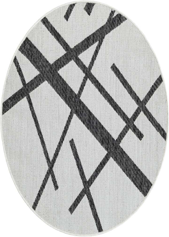 3' x 3' Easy-Clean Modern Indoor / Outdoor Round Rug