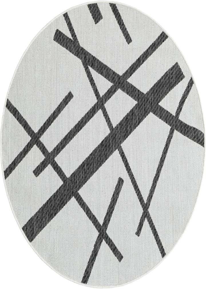 4' x 4' Easy-Clean Modern Indoor / Outdoor Round Rug