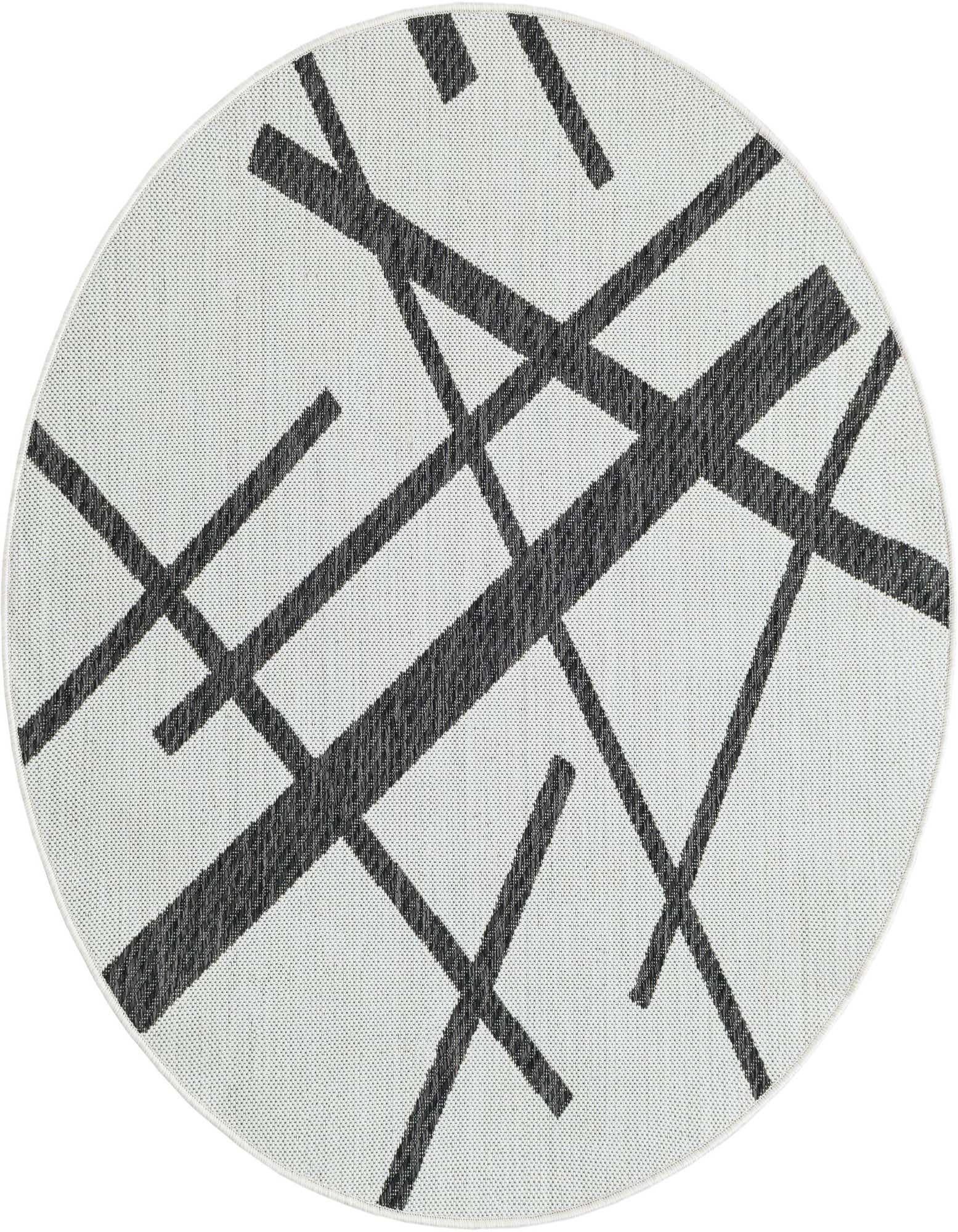 4' x 4' Easy-Clean Modern Indoor / Outdoor Round Rug