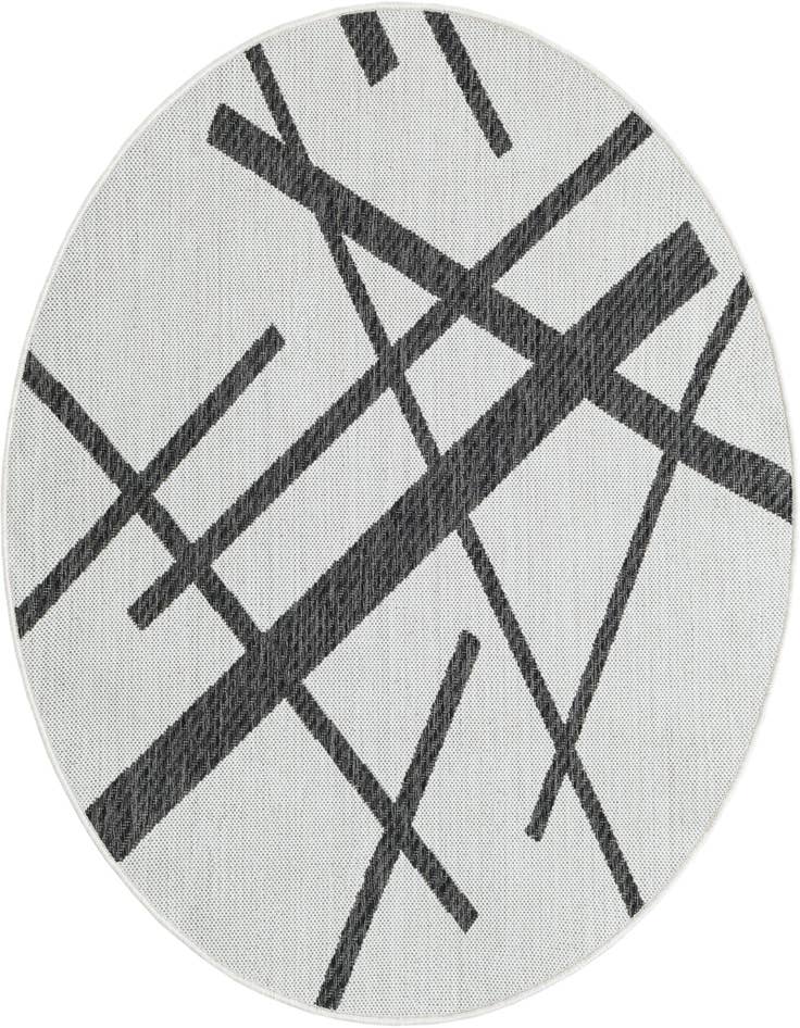 Detail image of 4' x 4' Easy-Clean Modern Indoor / Outdoor Round Rug