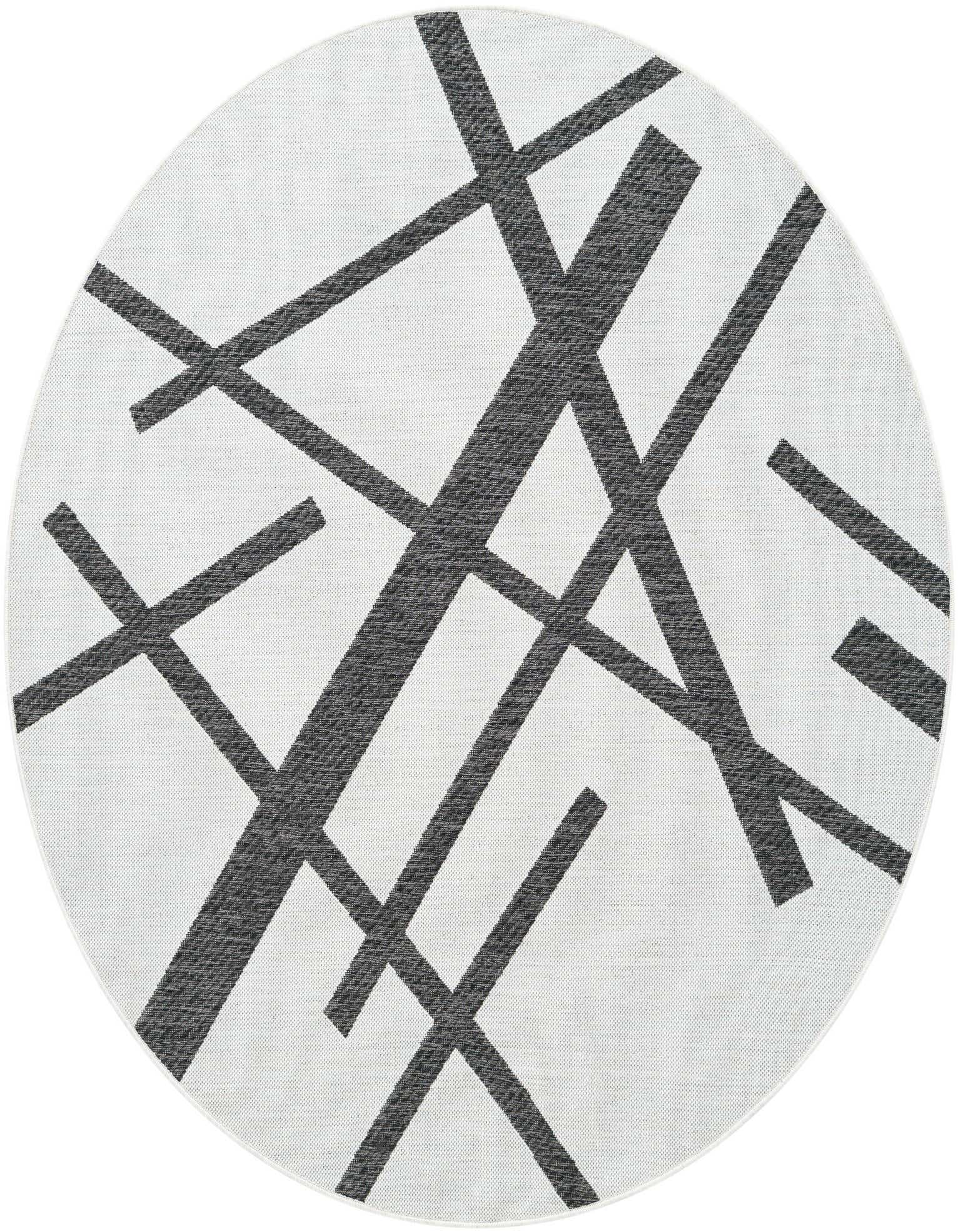 6' x 6' Easy-Clean Modern Indoor / Outdoor Round Rug