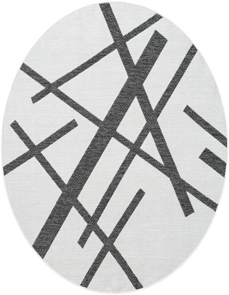Detail image of 6' x 6' Easy-Clean Modern Indoor / Outdoor Round Rug