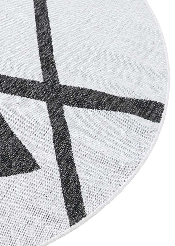 4' x 4' Easy-Clean Modern Indoor / Outdoor Round Rug