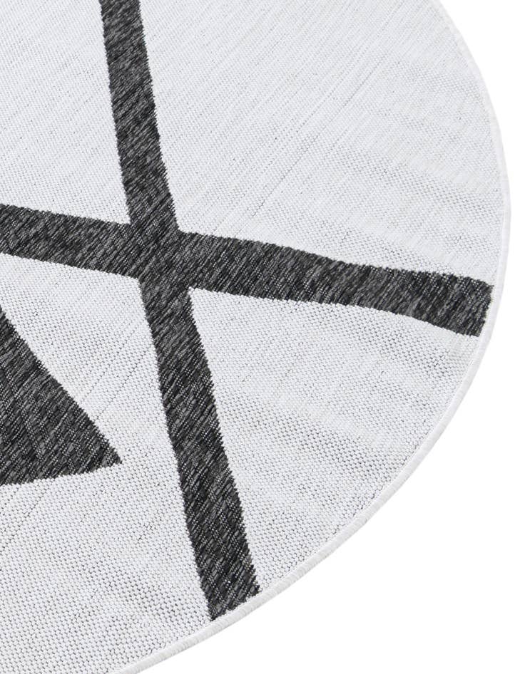 Detail image of 4' x 4'  Washable Modern Indoor / Outdoor Round Rug