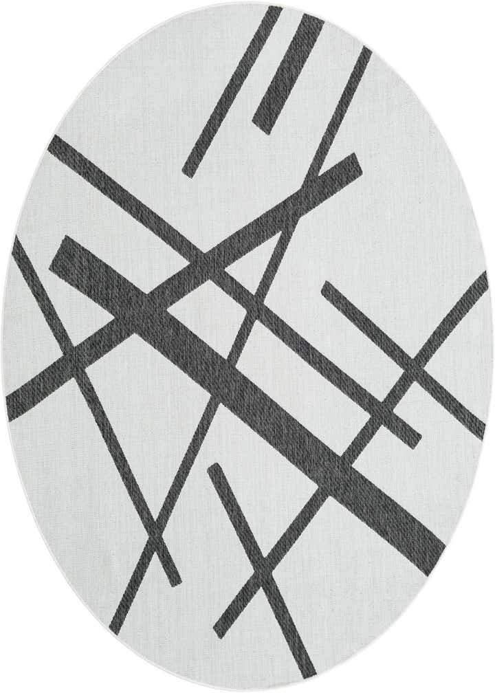7' 10 x 7' 10 Easy-Clean Modern Indoor / Outdoor Round Rug