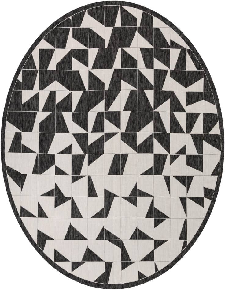 Detail image of 12' x 12' Easy-Clean Modern Indoor / Outdoor Round Rug