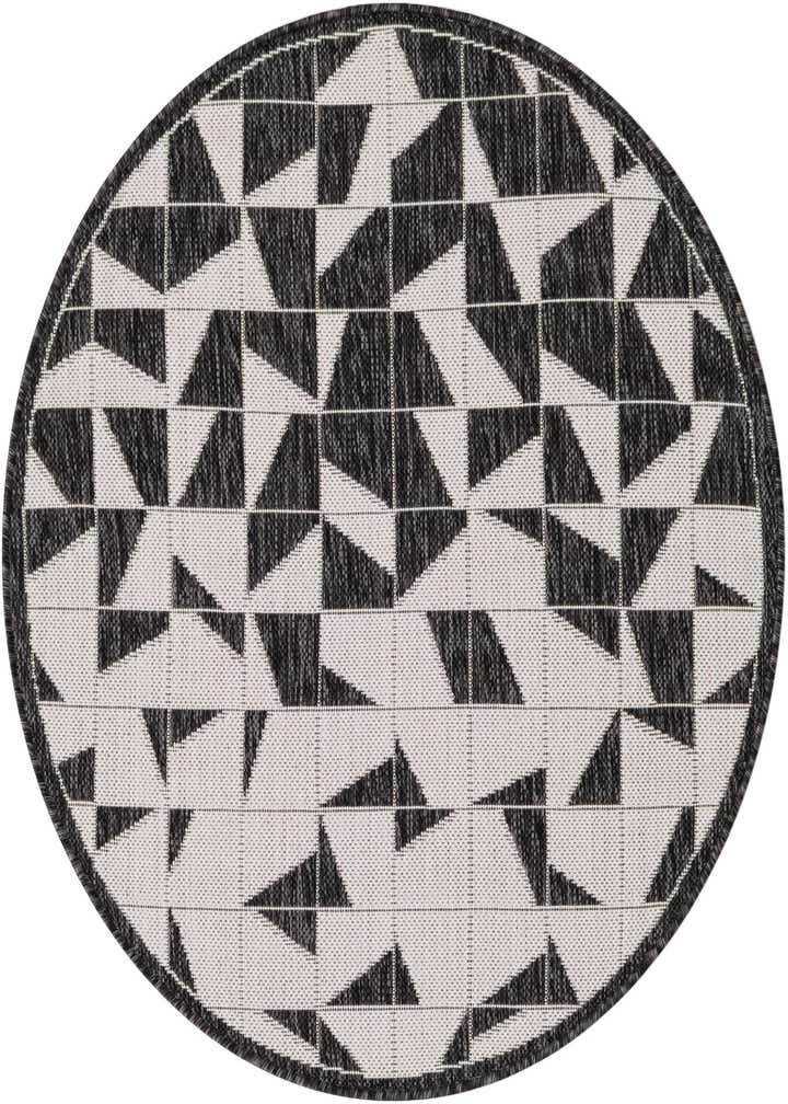 3' x 3' Easy-Clean Modern Indoor / Outdoor Round Rug