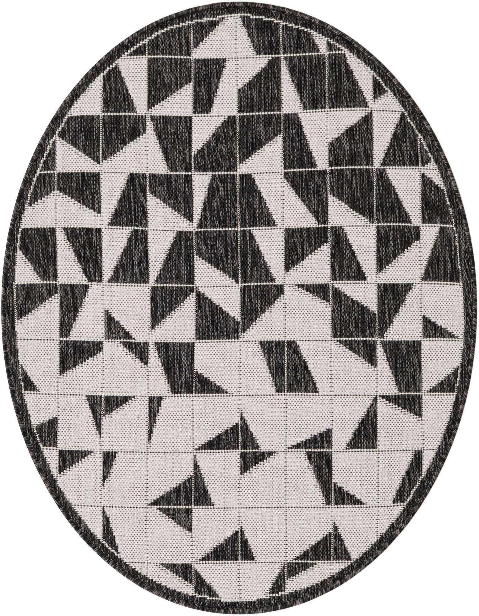 3' x 3' Easy-Clean Modern Indoor / Outdoor Round Rug