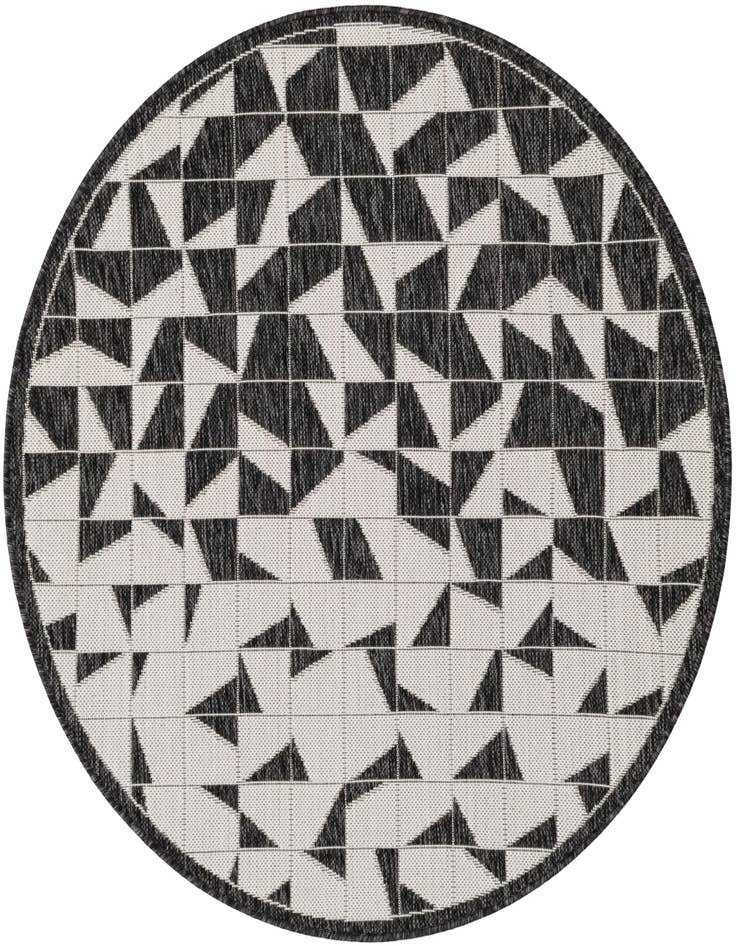 Detail image of 4' x 4' Easy-Clean Modern Indoor / Outdoor Round Rug