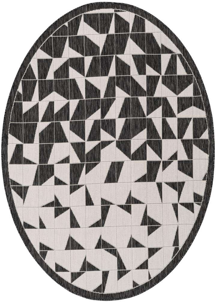 6' x 6' Easy-Clean Modern Indoor / Outdoor Round Rug