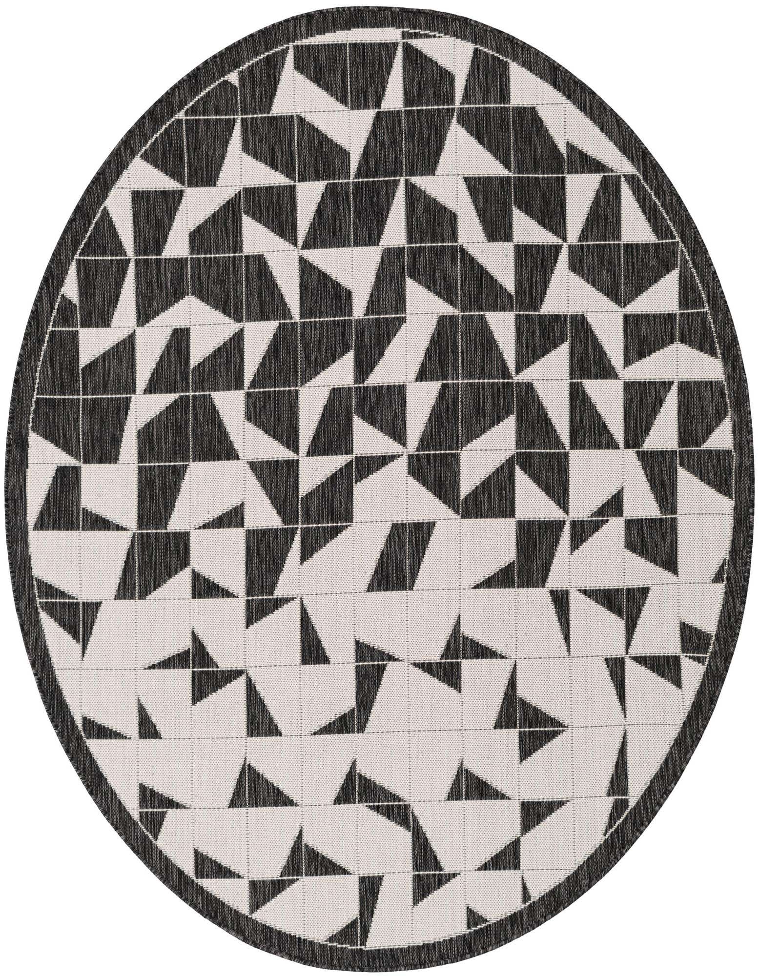 6' x 6' Easy-Clean Modern Indoor / Outdoor Round Rug