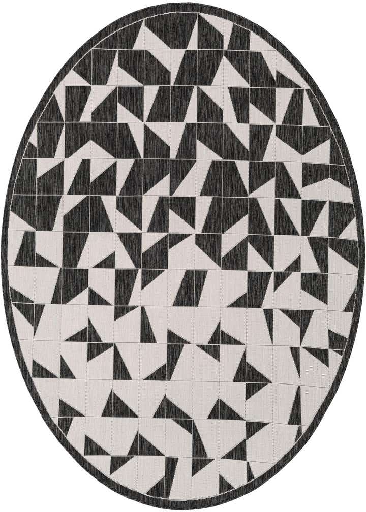 7' 10 x 7' 10 Easy-Clean Modern Indoor / Outdoor Round Rug
