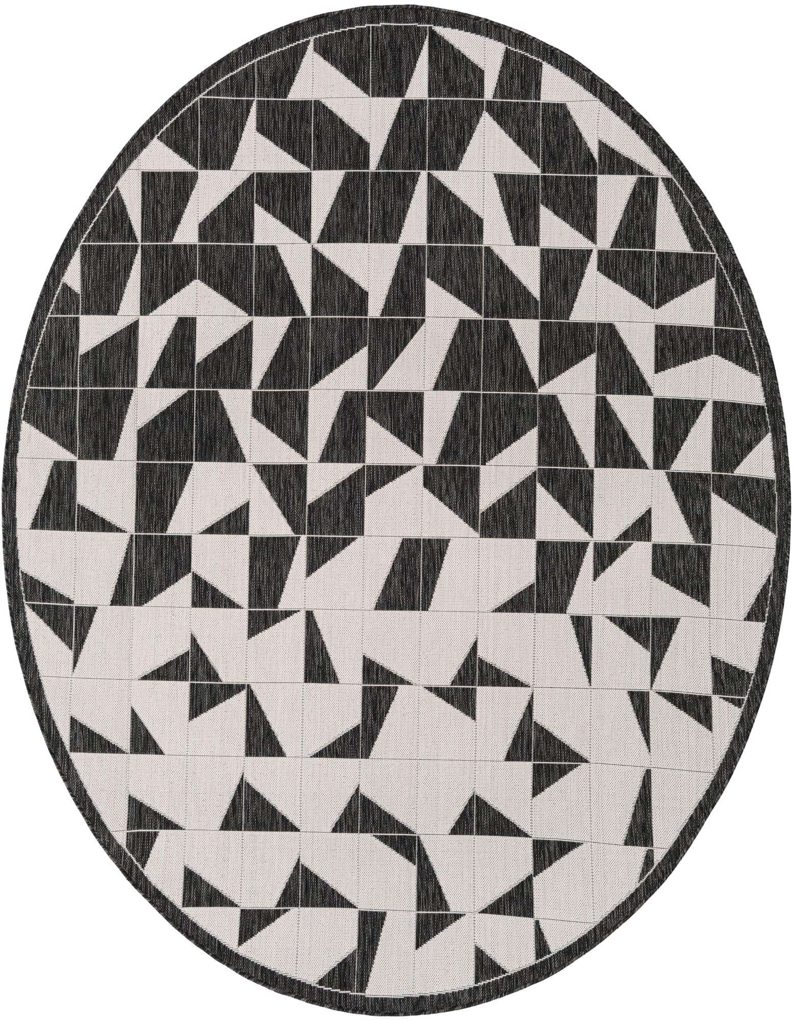 7' 10 x 7' 10 Easy-Clean Modern Indoor / Outdoor Round Rug