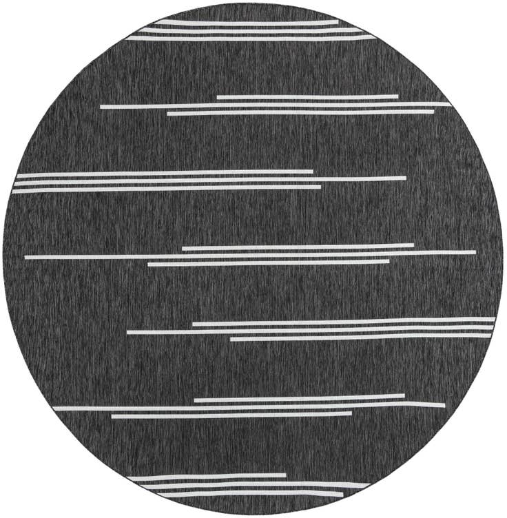 Detail image of 10' x 10' Easy-Clean Modern Indoor / Outdoor Round Rug