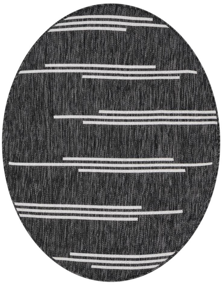 Detail image of 3' 1 x 3' 1 Easy-Clean Modern Indoor / Outdoor Round Rug