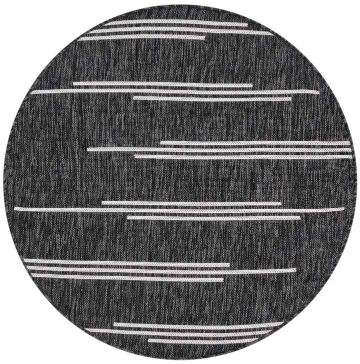 3' 1 x 3' 1 Easy-Clean Modern Indoor / Outdoor Round Rug