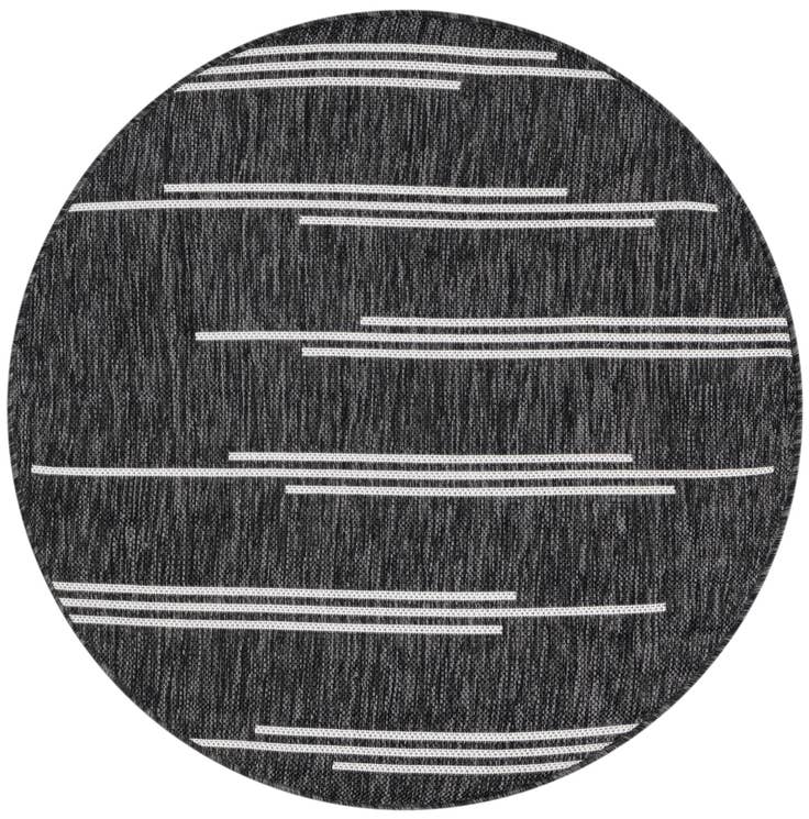 Detail image of 3' 1 x 3' 1 Easy-Clean Modern Indoor / Outdoor Round Rug