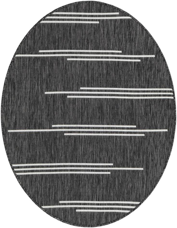 Detail image of 4' x 4' Easy-Clean Modern Indoor / Outdoor Round Rug