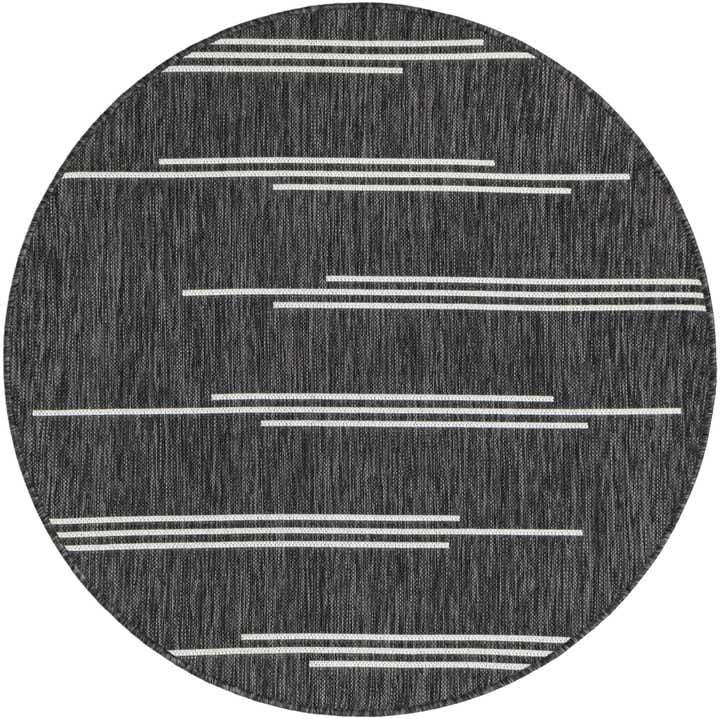 4' x 4' Easy-Clean Modern Indoor / Outdoor Round Rug