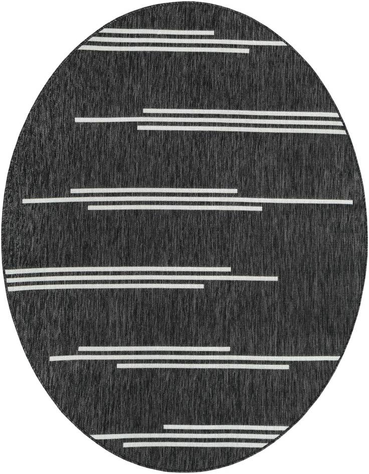 Detail image of 6' x 6' Easy-Clean Modern Indoor / Outdoor Round Rug