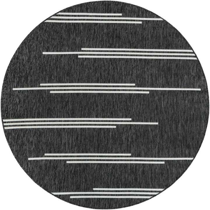 6' x 6' Easy-Clean Modern Indoor / Outdoor Round Rug