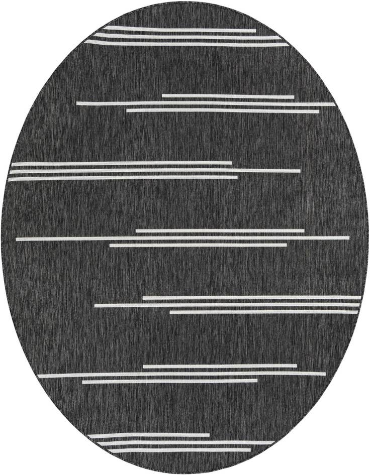 Detail image of 7' 10 x 7' 10 Easy-Clean Modern Indoor / Outdoor Round Rug
