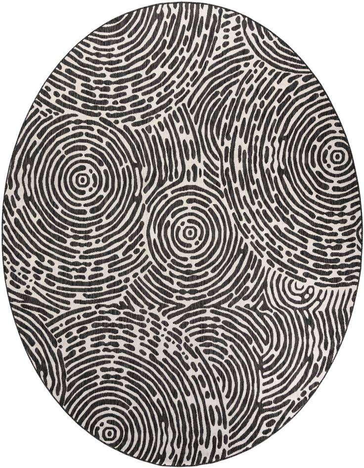 Detail image of 12' x 12' Easy-Clean Modern Indoor / Outdoor Round Rug