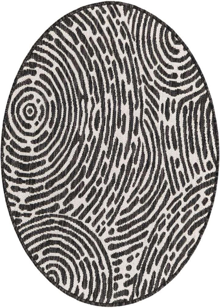3' x 3' Easy-Clean Modern Indoor / Outdoor Round Rug