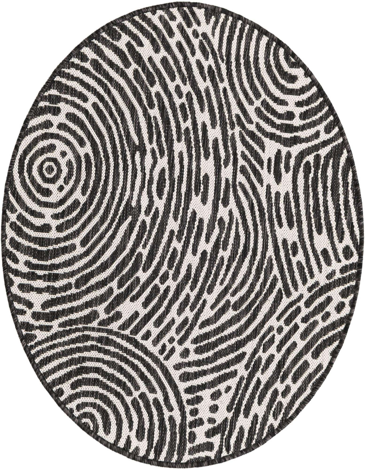 3' x 3' Easy-Clean Modern Indoor / Outdoor Round Rug