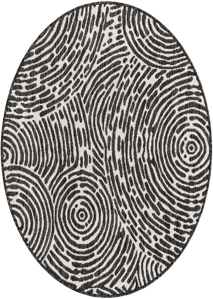 4' x 4' Easy-Clean Modern Indoor / Outdoor Round Rug