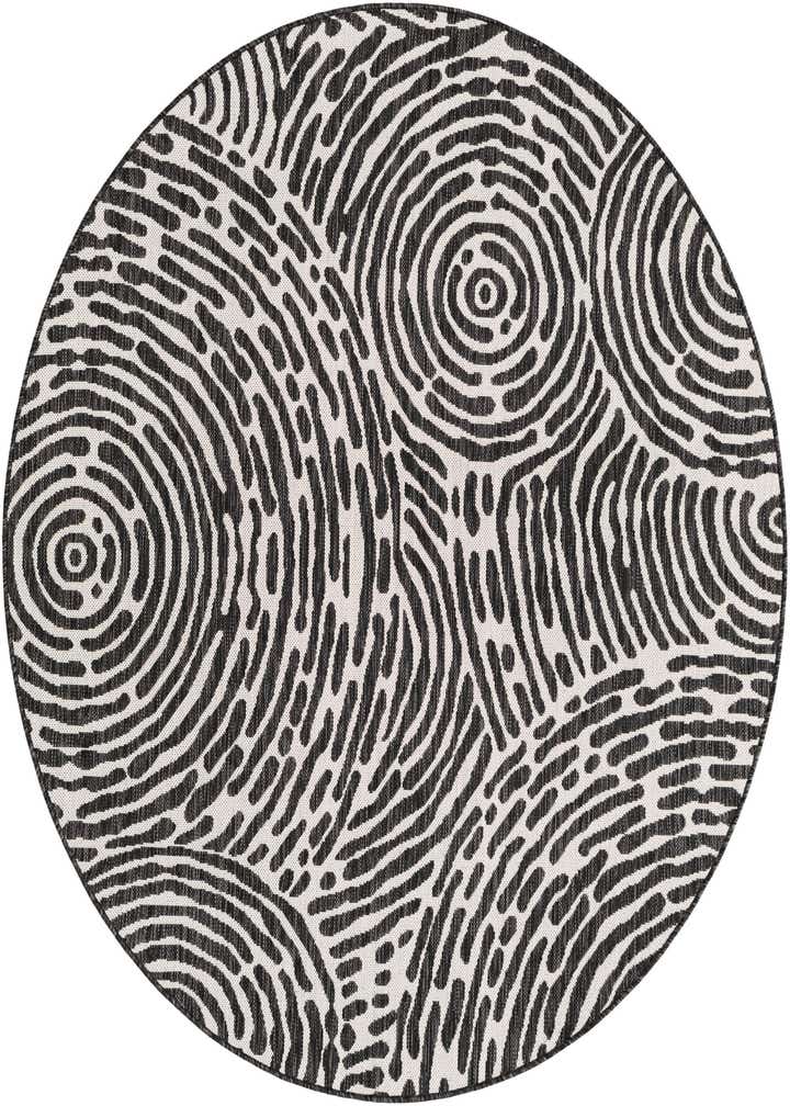 6' x 6' Easy-Clean Modern Indoor / Outdoor Round Rug